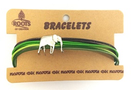 [ROC-BRA] 7-Strand Green Elephant Bracelet
